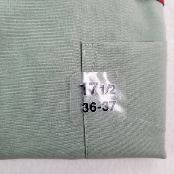NWT Stafford Performance GREEN the Super Shirt 17 1/2 36-37 - Picture 3 of 3